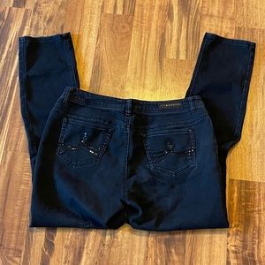 BACCINI Skinny Black Jeans with sequin design on pockets